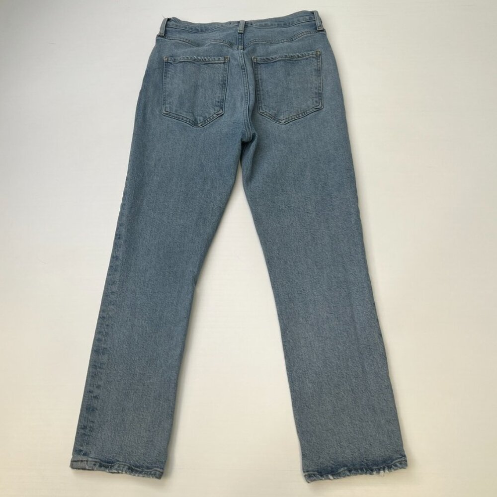 Agolde Jean Women 27 Riley High Rise Crop 26x25 Button Fly Organic Denim Core No - Picture 6 of 11